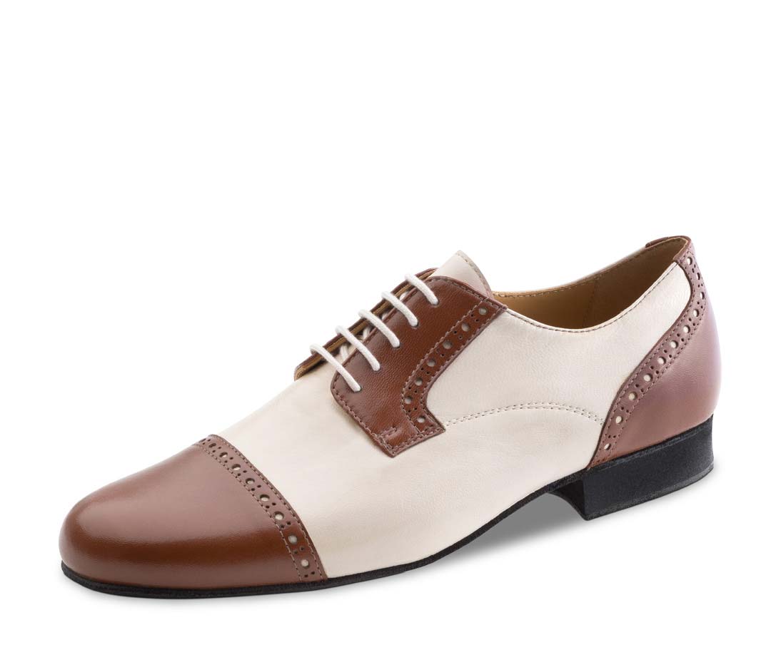 brown-beige men's dance shoe from Werner Kern with 2 cm heel height